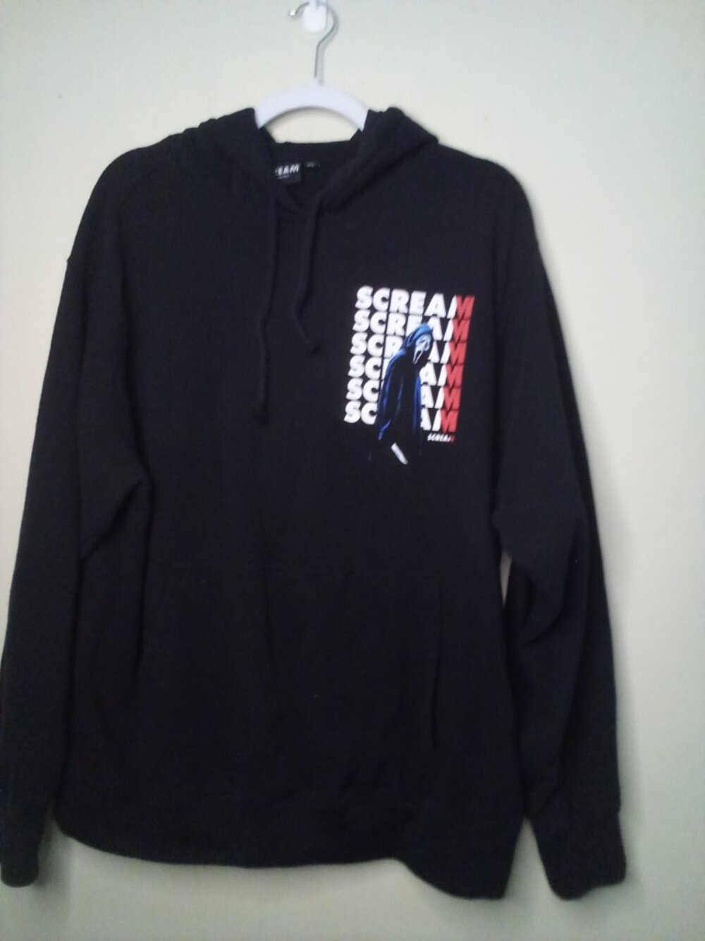 Scream Hoodie Adult XL Men Women Horror Graphic Pocket Black - Picture 8 of 13